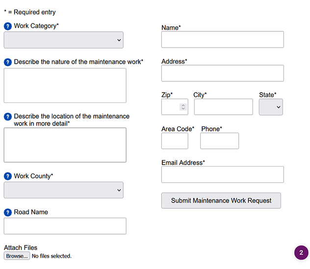 menu button for MWRO application