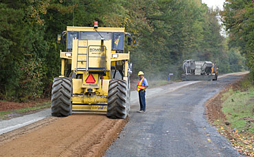image of road being paved