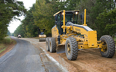 image of road being leveled